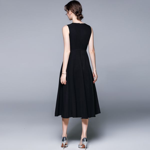 casual dresses 2021 designer runway summer women o-neck fashion sleeveless high waist floral print black elegant midi ltq3, Black;gray
casual dresses 2021 designer runway summer women o-neck fashion sleeveless high waist floral print black elegant midi ltq3, Black;gray