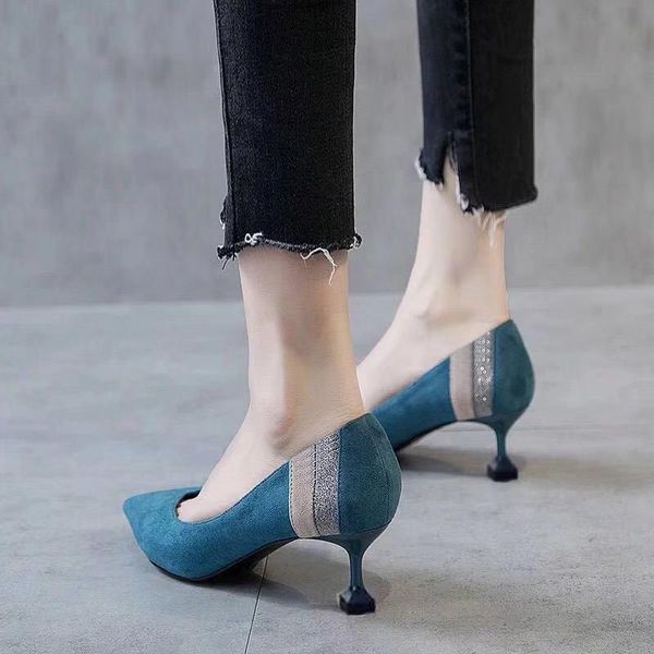 dress shoes women's high heels stiletto heel 2021 spring and autumn color matching pointed cat professional single women, Black
dress shoes women's high heels stiletto heel 2021 spring and autumn color matching pointed cat professional single women, Black