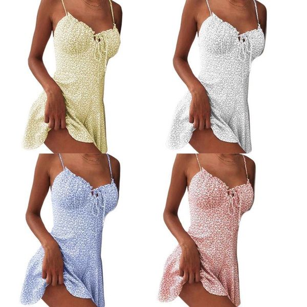 casual dresses women spaghetti strap mini sling dress boho floral print lace-up ruffle sundress, Black;gray
casual dresses women spaghetti strap mini sling dress boho floral print lace-up ruffle sundress, Black;gray