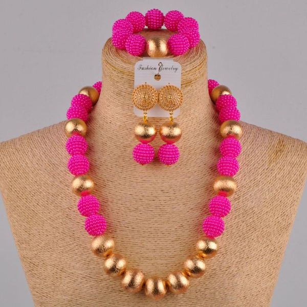earrings & necklace african beads fuchsia pink jewelry set 24 inches simulated pearl nigerian wedding sets fzz41, Silver
earrings & necklace african beads fuchsia pink jewelry set 24 inches simulated pearl nigerian wedding sets fzz41, Silver
