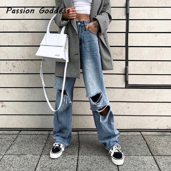 women's jeans fashion women hole straight denim vintage loose high waist pants casual feminina shredded long pantalon ripped, Blue
women's jeans fashion women hole straight denim vintage loose high waist pants casual feminina shredded long pantalon ripped, Blue