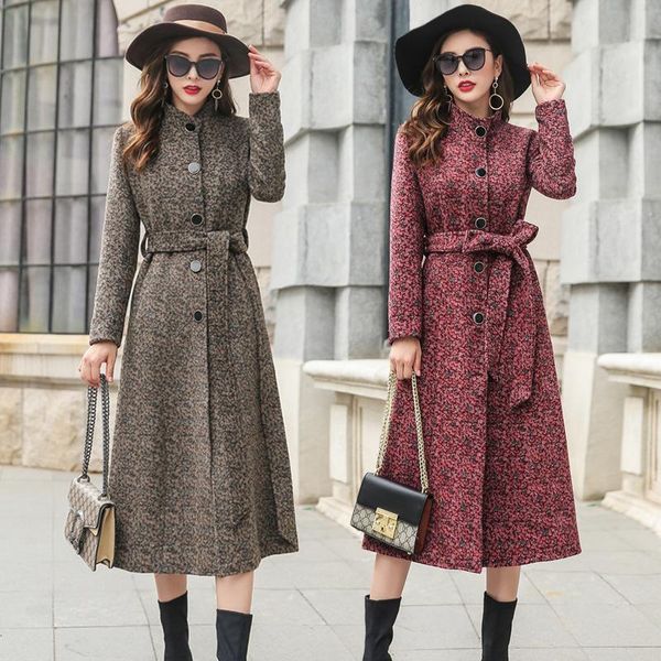 women's wool & blends winter woman coats 2021 autumn and large size woolen coat long section of fashion slim thick female, Black
women's wool & blends winter woman coats 2021 autumn and large size woolen coat long section of fashion slim thick female, Black