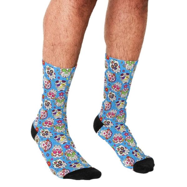 men's socks funny sugar skull flower blue pattern printed hip hop men happy cute boys street style crazy for, Black
men's socks funny sugar skull flower blue pattern printed hip hop men happy cute boys street style crazy for, Black