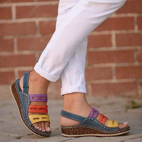 summer women sandals 3 color stitching ladies open toe casual shoes platform wedge slides beach j21, Black
summer women sandals 3 color stitching ladies open toe casual shoes platform wedge slides beach j21, Black
