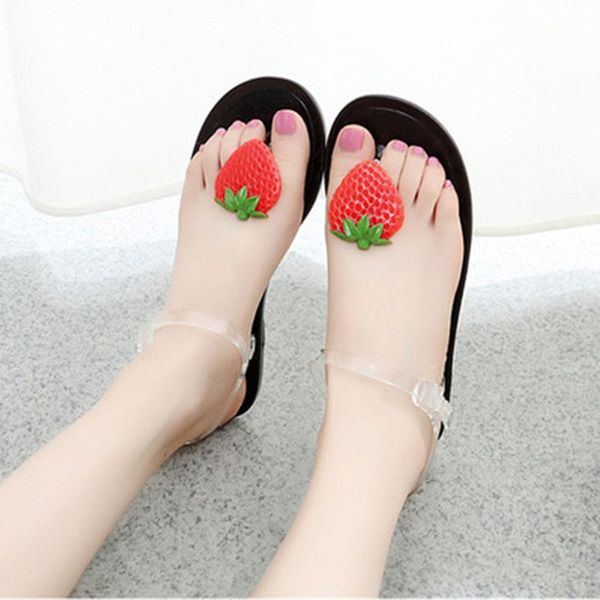 sandals fruit design women's pvc transparent ankle strap ladies summer beach shoes woman clip toe roman flats, Black
sandals fruit design women's pvc transparent ankle strap ladies summer beach shoes woman clip toe roman flats, Black