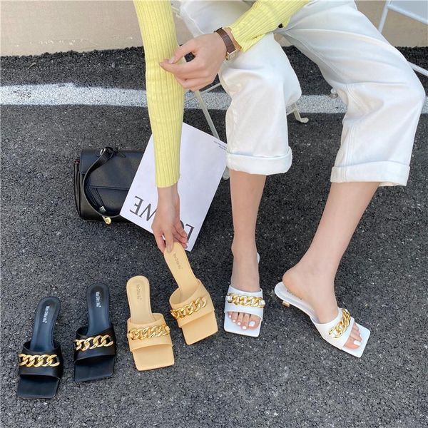 slippers 2021 fashion low heel slipper brand chain open toe women sandal shoes summer outdoor casual female flip flops slide mujer, Black
slippers 2021 fashion low heel slipper brand chain open toe women sandal shoes summer outdoor casual female flip flops slide mujer, Black