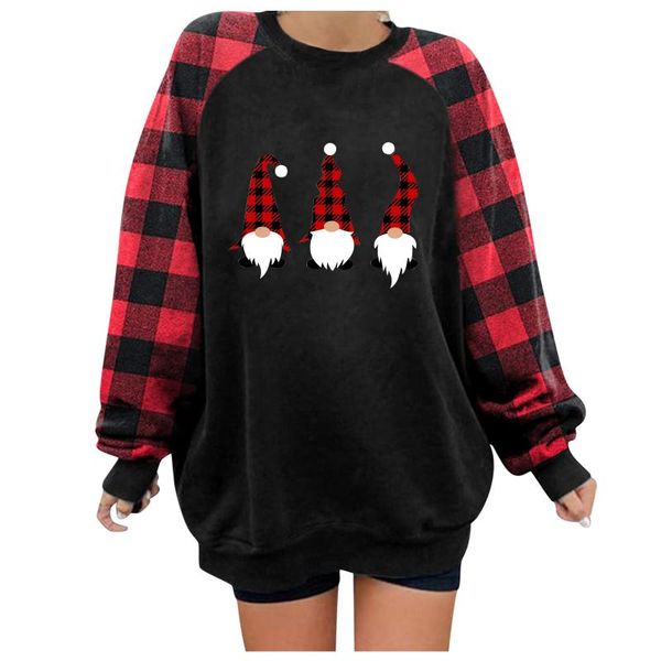 women's blouses & shirts women christmas long sleeve plaid stitching printing casual sweatshirts pullover 2021 winter, White
women's blouses & shirts women christmas long sleeve plaid stitching printing casual sweatshirts pullover 2021 winter, White