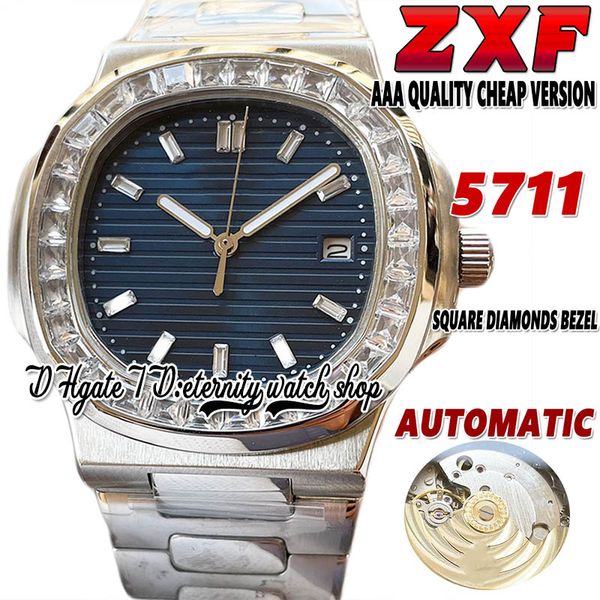 2022 zxf 5711 automatic mechanical mens watch iced out t diamond inlay bezel blue texture dial 316l stainless steel bracelet promotional ver, Slivery;brown
2022 zxf 5711 automatic mechanical mens watch iced out t diamond inlay bezel blue texture dial 316l stainless steel bracelet promotional ver, Slivery;brown