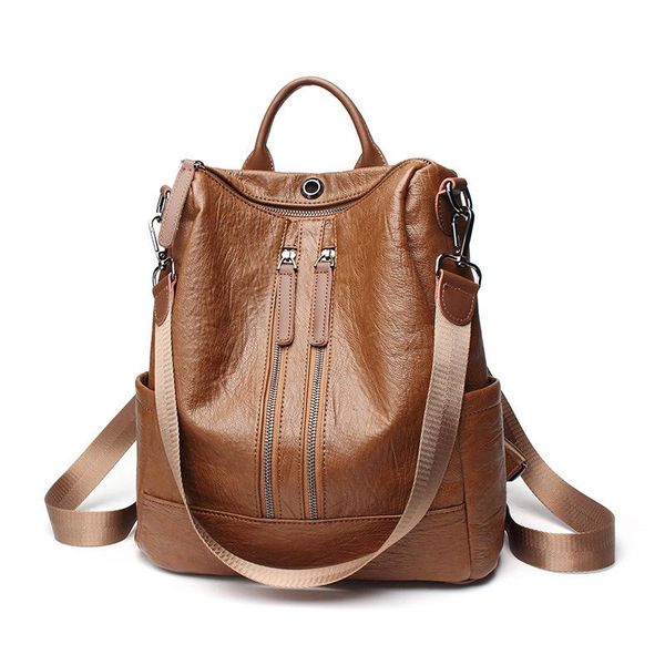 backpack fashion quality leather anti-thief women large capacity school bag for teenager girls travel bags pu mochila
backpack fashion quality leather anti-thief women large capacity school bag for teenager girls travel bags pu mochila
