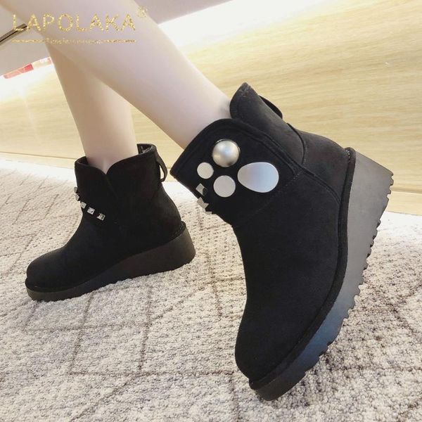 boots lapolaka arrivals 2021 add fur warm snow booties women shoes platform slip on comfortable ins wholesale winter, Black
boots lapolaka arrivals 2021 add fur warm snow booties women shoes platform slip on comfortable ins wholesale winter, Black