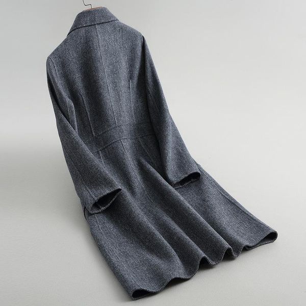 women's wool & blends real 2021 coat female england style double-side woolen coats for women long autumn winter jackets kqn38045 en s, Black
women's wool & blends real 2021 coat female england style double-side woolen coats for women long autumn winter jackets kqn38045 en s, Black