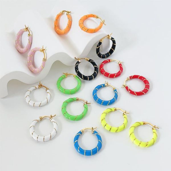 hoop & huggie lovoacc minimalist cute candy color circle earring for women multicolor enamel surround brass earrings summer jewelry, Golden;silver
hoop & huggie lovoacc minimalist cute candy color circle earring for women multicolor enamel surround brass earrings summer jewelry, Golden;silver