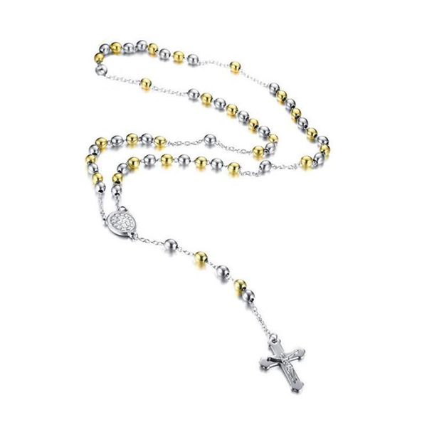pendants 66cm titanium steel bead cross sweater chain necklace women christianity long jewelry gift, Black
pendants 66cm titanium steel bead cross sweater chain necklace women christianity long jewelry gift, Black