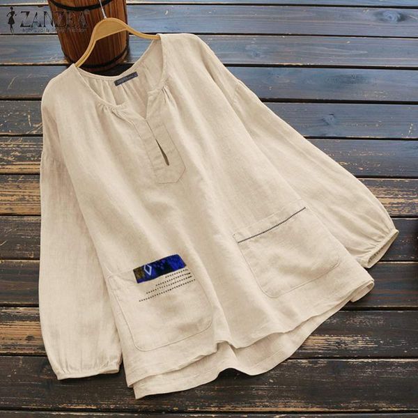 2021 zanzea elegant patchwork woman autumn blouse long sleeve shirts female casual blusas female cotton chemise plus size, White
2021 zanzea elegant patchwork woman autumn blouse long sleeve shirts female casual blusas female cotton chemise plus size, White