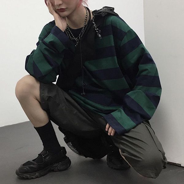 men's t-shirts harajuku oversized high street stripe t-shirt long sleeves vintage style all-match fashion clothes japanese streetwear, White;black
men's t-shirts harajuku oversized high street stripe t-shirt long sleeves vintage style all-match fashion clothes japanese streetwear, White;black