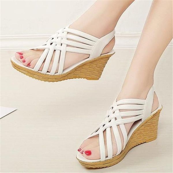 pattern 2021 summer elegance women wedges ankle elastic band open the toe fashion casual comfortable sandals size 35-40, Black
pattern 2021 summer elegance women wedges ankle elastic band open the toe fashion casual comfortable sandals size 35-40, Black