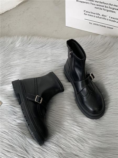 boots female british wind restoring ancient ways the autumn/winter 2021 joker side zippers round head thick with, Black
boots female british wind restoring ancient ways the autumn/winter 2021 joker side zippers round head thick with, Black