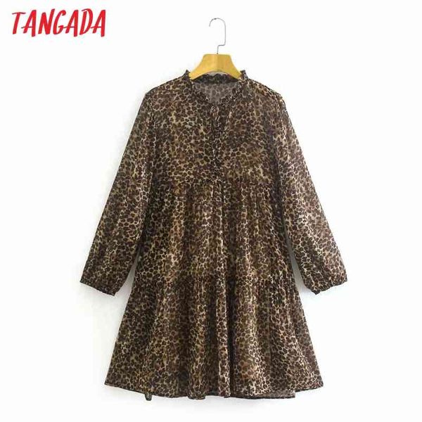 women leopard animal chiffon long sleeve ladies vintage mini dress vestidos xn303 210416, Black;gray
women leopard animal chiffon long sleeve ladies vintage mini dress vestidos xn303 210416, Black;gray