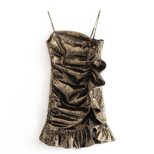 vintsge metallic color ruched asymmetrical mini dresses fashion women spaghetti strap dresses elegant ladies party wear vestidos 210520, Black;gray
vintsge metallic color ruched asymmetrical mini dresses fashion women spaghetti strap dresses elegant ladies party wear vestidos 210520, Black;gray