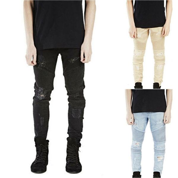 men's jeans mens skinny slim fit ripped stretchy biker distressed denim pants trousers, Blue
men's jeans mens skinny slim fit ripped stretchy biker distressed denim pants trousers, Blue