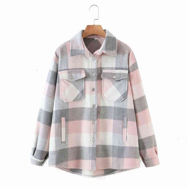 women's jackets wixra feminino xadrez camisa casaco turn-down collar sigle breasted tweed temperamento jaqueta grossa feminina alta rua, Black;brown
women's jackets wixra feminino xadrez camisa casaco turn-down collar sigle breasted tweed temperamento jaqueta grossa feminina alta rua, Black;brown