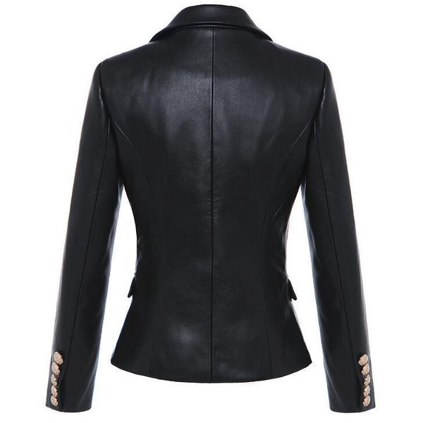 women's leather & faux 2021 luxury women double breasted vintage sheepskin slim fit chic jacket coat female plus size xxxl, Black
women's leather & faux 2021 luxury women double breasted vintage sheepskin slim fit chic jacket coat female plus size xxxl, Black