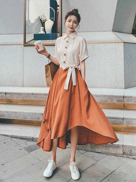 women's irregular dress summer 2021 french hepburn style aging fried street waist shirt, Black;gray
women's irregular dress summer 2021 french hepburn style aging fried street waist shirt, Black;gray