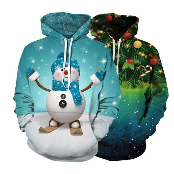men's sweaters drawstring pockets festive snowman men hoodie for holiday, White;black
men's sweaters drawstring pockets festive snowman men hoodie for holiday, White;black