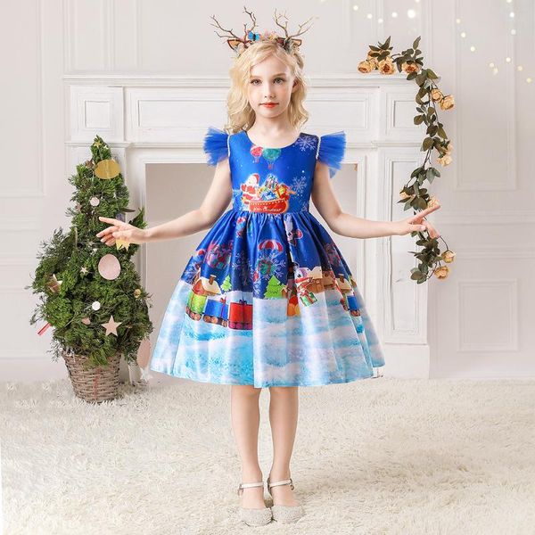 girl's dresses royal blue christmas dress for girls ceremony pageant gown year kids princess printing short clothes children, Red;yellow
girl's dresses royal blue christmas dress for girls ceremony pageant gown year kids princess printing short clothes children, Red;yellow