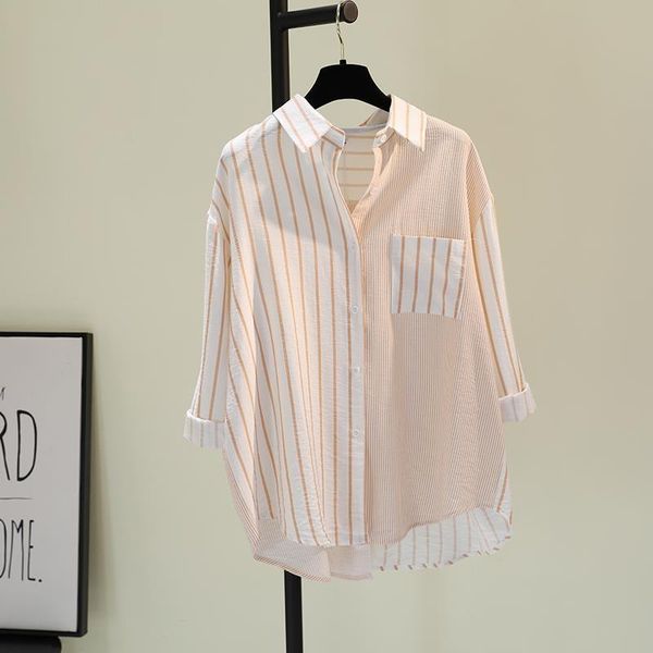 women's blouses & shirts women 2021 spring fashion striped patchwork shirt female long sleeve casual ladies loose single breasted j150, White
women's blouses & shirts women 2021 spring fashion striped patchwork shirt female long sleeve casual ladies loose single breasted j150, White