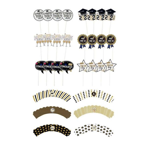 other festive & party supplies graduation cupcake ers wrappers class of cake congrats grad decorations for favors supplies,4
other festive & party supplies graduation cupcake ers wrappers class of cake congrats grad decorations for favors supplies,4