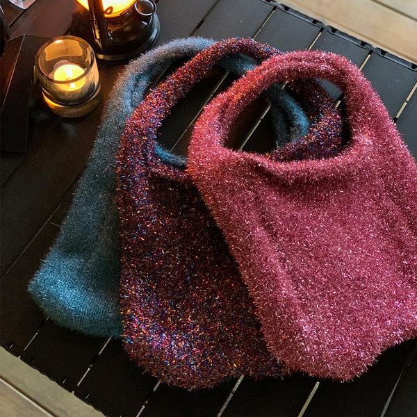 evening bags casual sequins knitted tote bag designer women handbags large capacity shoulder shinny shopper plush big purses 2022
evening bags casual sequins knitted tote bag designer women handbags large capacity shoulder shinny shopper plush big purses 2022