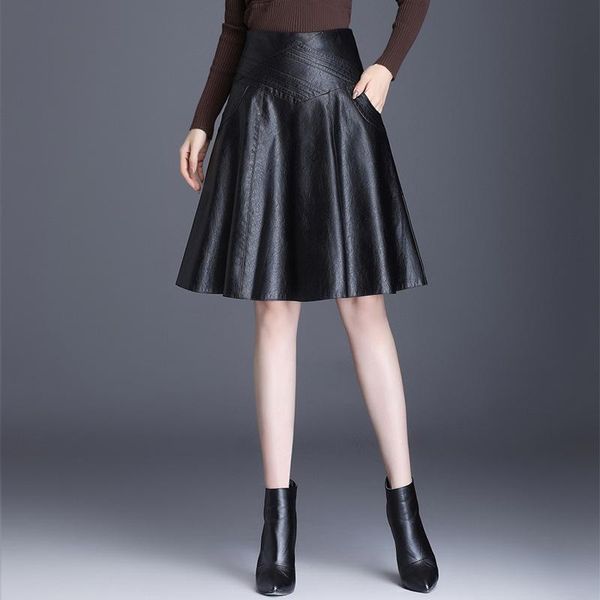 skirts leather skirt pu girk women tall waist fund 2021 autumn winters pleated a word long cultivate show thin, Black
skirts leather skirt pu girk women tall waist fund 2021 autumn winters pleated a word long cultivate show thin, Black