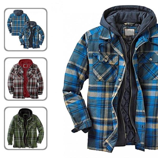men's jackets stylish plaid print winter jacket all-matched drawstring for outdoor, Black;brown
men's jackets stylish plaid print winter jacket all-matched drawstring for outdoor, Black;brown