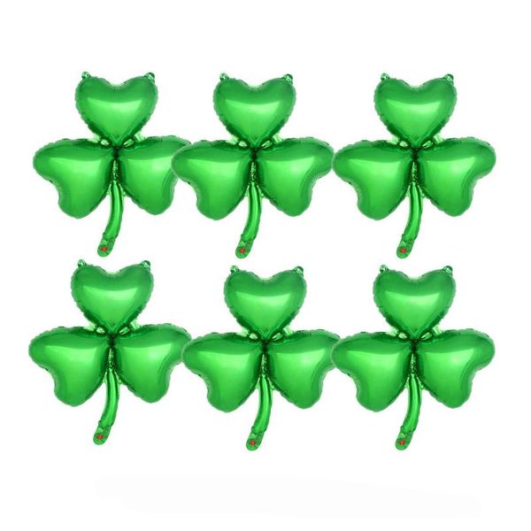 party decoration 10pcs green clover st. patrick's day decorations shamrock irish wedding home decor supplies