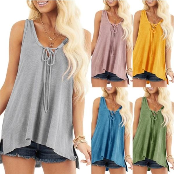 women's tanks & camis 4xl women sleeveless vest summer fashion casual lace up loose female t-shirt solid color tank plus size, White
women's tanks & camis 4xl women sleeveless vest summer fashion casual lace up loose female t-shirt solid color tank plus size, White