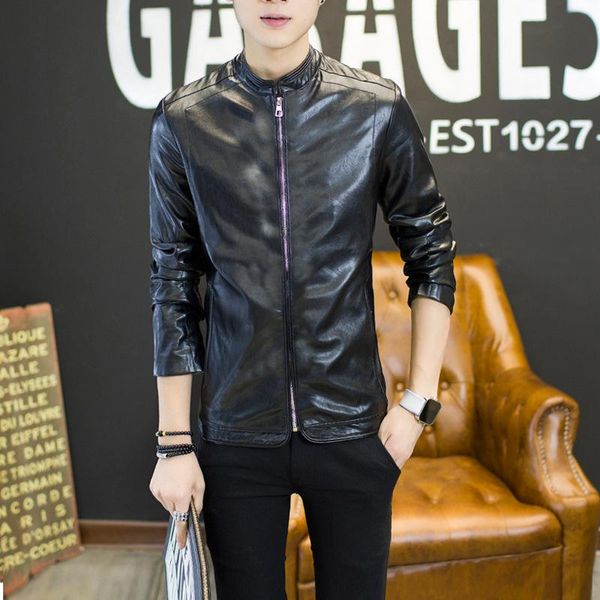 men's jackets autumn winter casual personality fashion all-match youth zipper hansome solid color trend leather jacket clothing slim, Black;brown
men's jackets autumn winter casual personality fashion all-match youth zipper hansome solid color trend leather jacket clothing slim, Black;brown