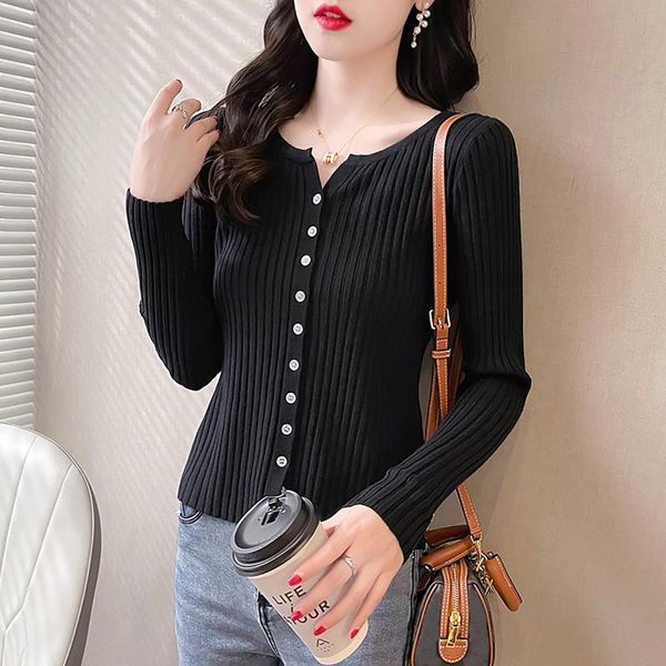women's knits & tees all-match cardigan sweater autumn and winter single-breasted slim long-sleeved elegant streetwear sueter mujer, White
women's knits & tees all-match cardigan sweater autumn and winter single-breasted slim long-sleeved elegant streetwear sueter mujer, White