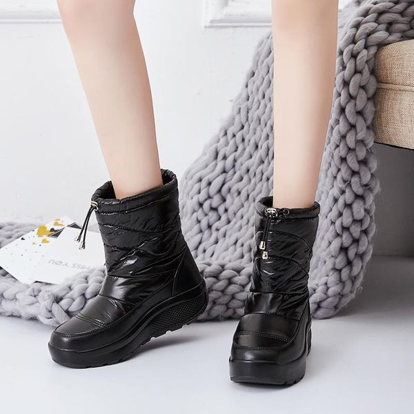 2021 casual women's snow boots comfortable warm lining platform shoes for women trendy slip-on quality mid-calf 1, Black
2021 casual women's snow boots comfortable warm lining platform shoes for women trendy slip-on quality mid-calf 1, Black