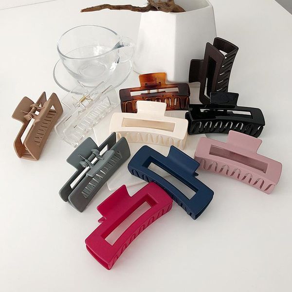korean women square hollow scrunchies clamps girls large plastic ponytail hairpins pure color geometric wash shower hair claw jewelry access, Slivery;golden
korean women square hollow scrunchies clamps girls large plastic ponytail hairpins pure color geometric wash shower hair claw jewelry access, Slivery;golden