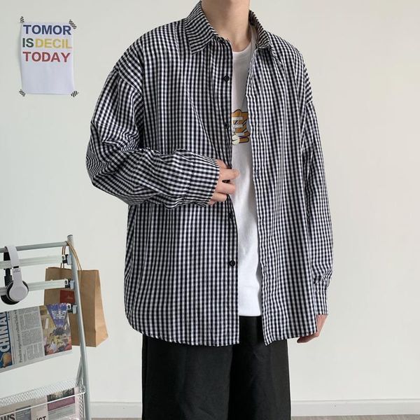 autumn plaid shirt men's fashion retro casual men streetwear wild loose long sleeve shirts mens dress -2xl, White;black
autumn plaid shirt men's fashion retro casual men streetwear wild loose long sleeve shirts mens dress -2xl, White;black