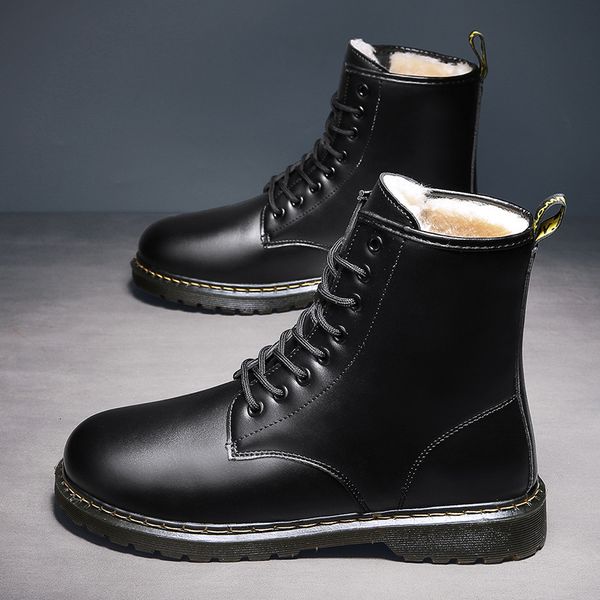martin boots high men's shoes british style black waterproof leather plush warm cotton work clothes chelsea
martin boots high men's shoes british style black waterproof leather plush warm cotton work clothes chelsea