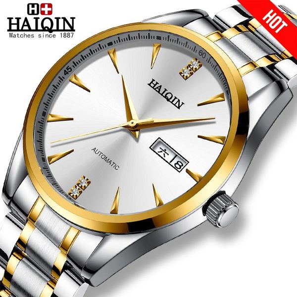 wristwatches relogio masculino haiqin watch men automatic man sport wristwatch gold watches waterproof clock reloj hombre, Slivery;brown
wristwatches relogio masculino haiqin watch men automatic man sport wristwatch gold watches waterproof clock reloj hombre, Slivery;brown
