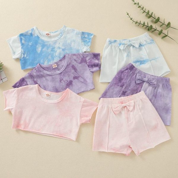 clothing sets 1-5y toddler kids baby girl short sleeve crop bow shorts pant bottom 2pcs outfits tie-dyed clothes set, White
clothing sets 1-5y toddler kids baby girl short sleeve crop bow shorts pant bottom 2pcs outfits tie-dyed clothes set, White