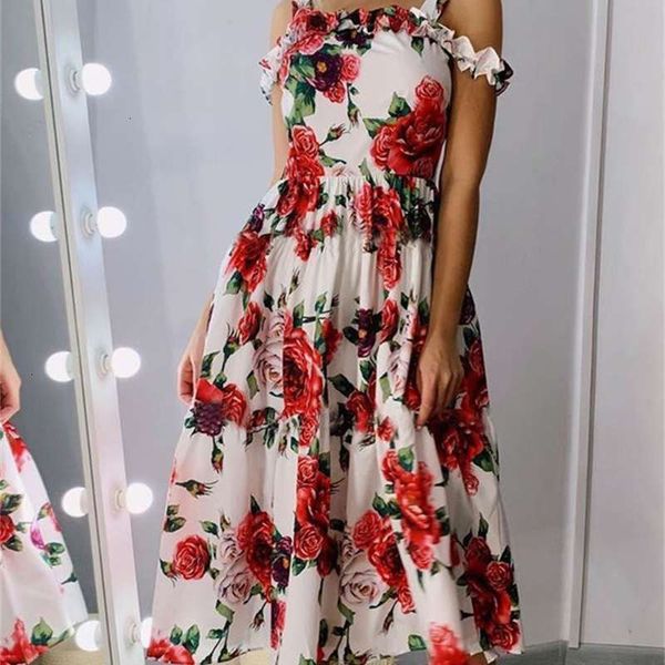 fashion casual dresses summer printed suspender off shoulder a-line women's dress 101386, Black;gray
fashion casual dresses summer printed suspender off shoulder a-line women's dress 101386, Black;gray