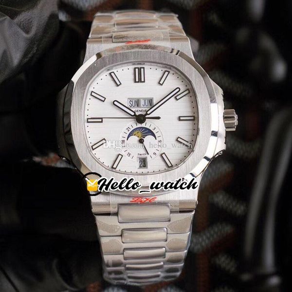 40.5mm yr 5726/1a-010 sport watches annual calendar 5726 cal.324 s qa automatic mens watch white textured dial stainless steel bracelet hell, Slivery;brown
40.5mm yr 5726/1a-010 sport watches annual calendar 5726 cal.324 s qa automatic mens watch white textured dial stainless steel bracelet hell, Slivery;brown