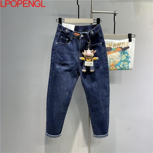 women's jeans retro autumn high-waisted harem straight fashionable hip-hop high-quality bottoms blue trousers animal decoration
women's jeans retro autumn high-waisted harem straight fashionable hip-hop high-quality bottoms blue trousers animal decoration