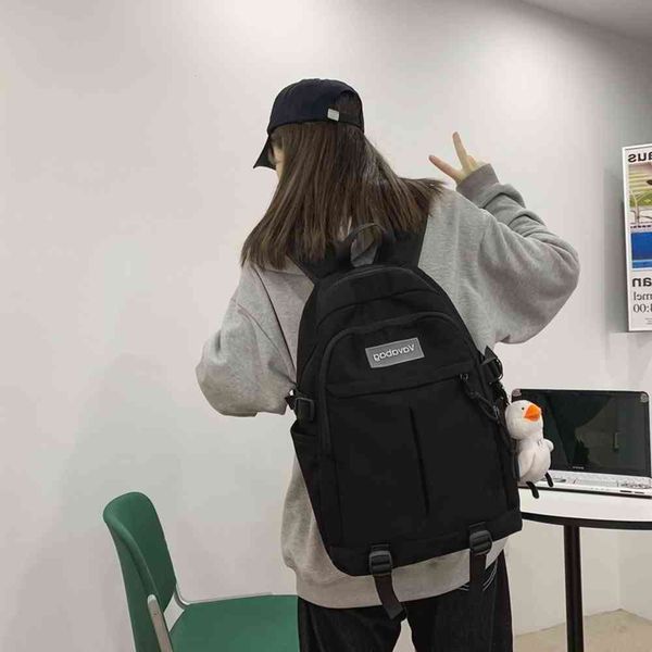 japan and south korea simple solid color men's women's backpack street fashion cool outdoor high-capacity middle school student
japan and south korea simple solid color men's women's backpack street fashion cool outdoor high-capacity middle school student
