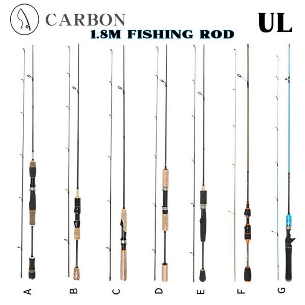 boat fishing rods 1.8m ul carbon fiber casting / spinning lure rod 2 section variety of options -40
boat fishing rods 1.8m ul carbon fiber casting / spinning lure rod 2 section variety of options -40