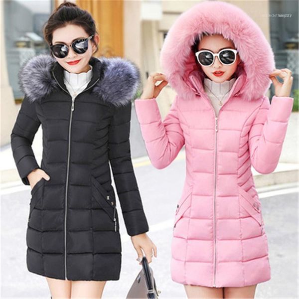 women's down & parkas winter women cotton coats plus size for long elegant female fur coat femme t6461, Black
women's down & parkas winter women cotton coats plus size for long elegant female fur coat femme t6461, Black